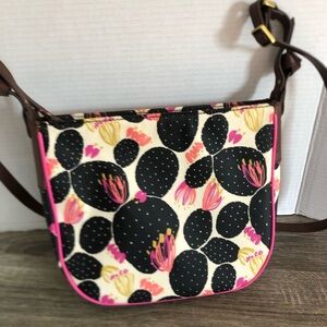 Vibrant Cactus Pattern Crossbody Bag